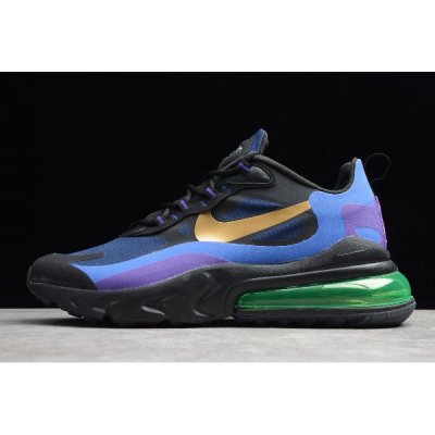 Nike Erkek Air Max 270 React Kraliyet Mavisi Siyah / Altın Koşu Ayakkabısı Türkiye - MAB39HSX